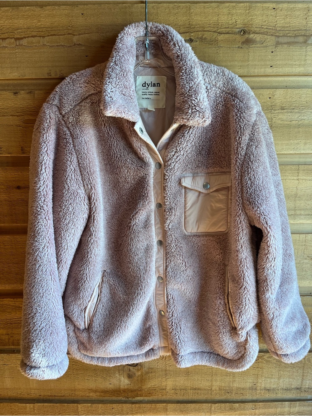 dylan Women's Plush Sherpa Jacket in Light Pink